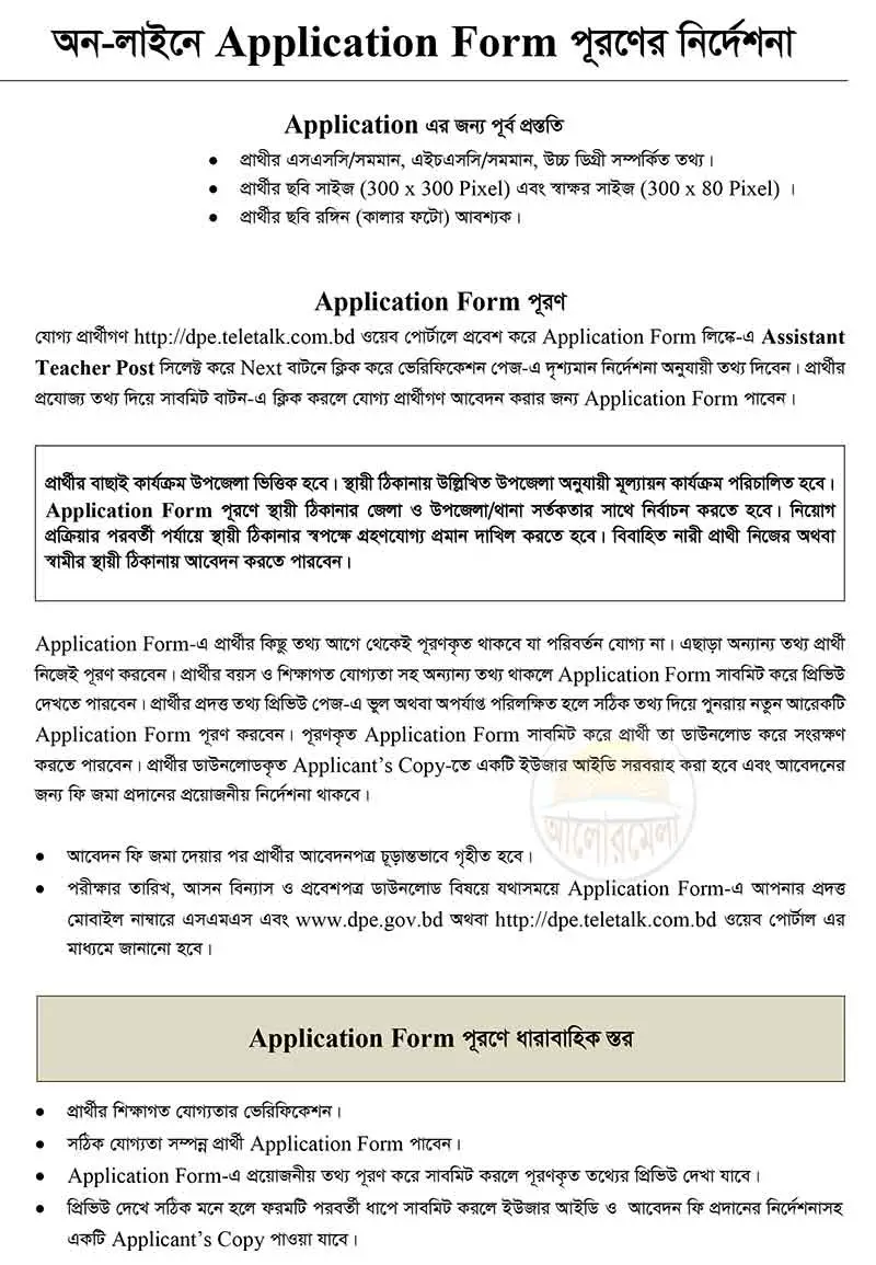 DPE Primary Teacher Application Instruction 2020