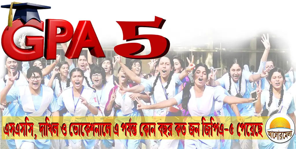 GPA 5 Achivement in the SSC and Equivalent Exam Bangladesh