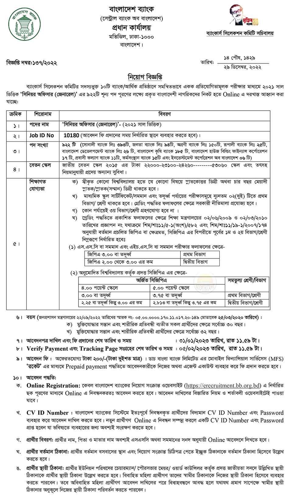 bankers selection committee senior officer recruitment 2023